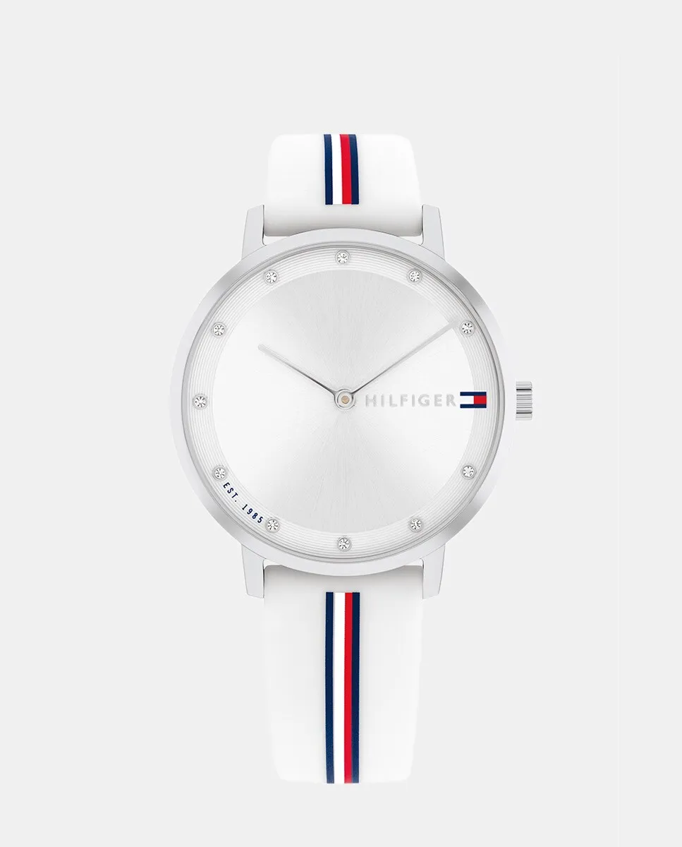 Pippa Le 1782735 многофункциональные белые силиконовые женские часы Tommy Hilfiger, белый 
Pippa Le 1782735 многофункциональные белые силиконовые женские часы Tommy Hilfiger, белый