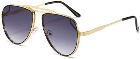 Солнцезащитные очки в стиле ретро 2027 с металлическими двойными перемычками для женщин, градиентные зеркальные линзы, защита от УФ-излучения UV400 для мужчин MTZJH, Golden Gray Gradient
Солнцезащитные очки в стиле ретро 2027 с металлическими двойными перемычками для женщин, градиентные зеркальные линзы, защита от УФ-излучения UV400 для мужчин MTZJH, Golden Gray Gradient