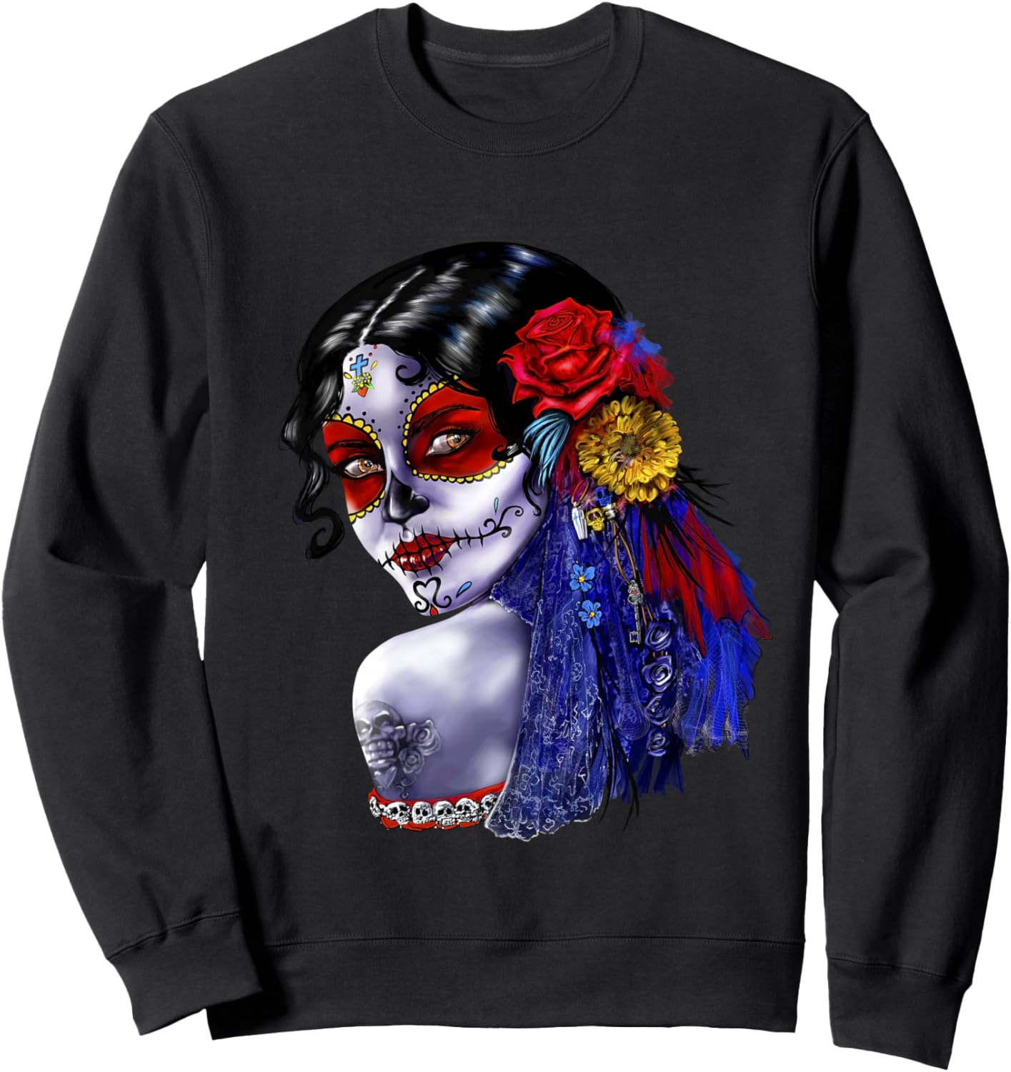 Толстовка «Красота в цветах» ко Дню мертвых Day Of The Dead Celebration Artistry, черный
Толстовка «Красота в цветах» ко Дню мертвых Day Of The Dead Celebration Artistry, черный