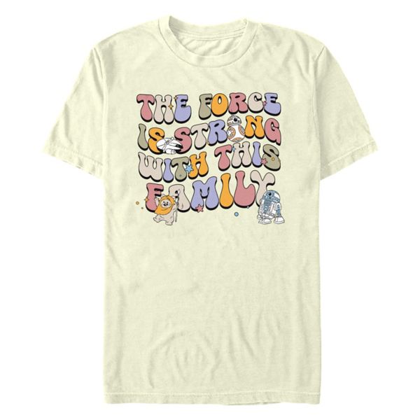 Мужская футболка с изображением семейных персонажей, символизирующая силу. Star Wars, бежевый
Мужская футболка с изображением семейных персонажей, символизирующая силу. Star Wars, бежевый