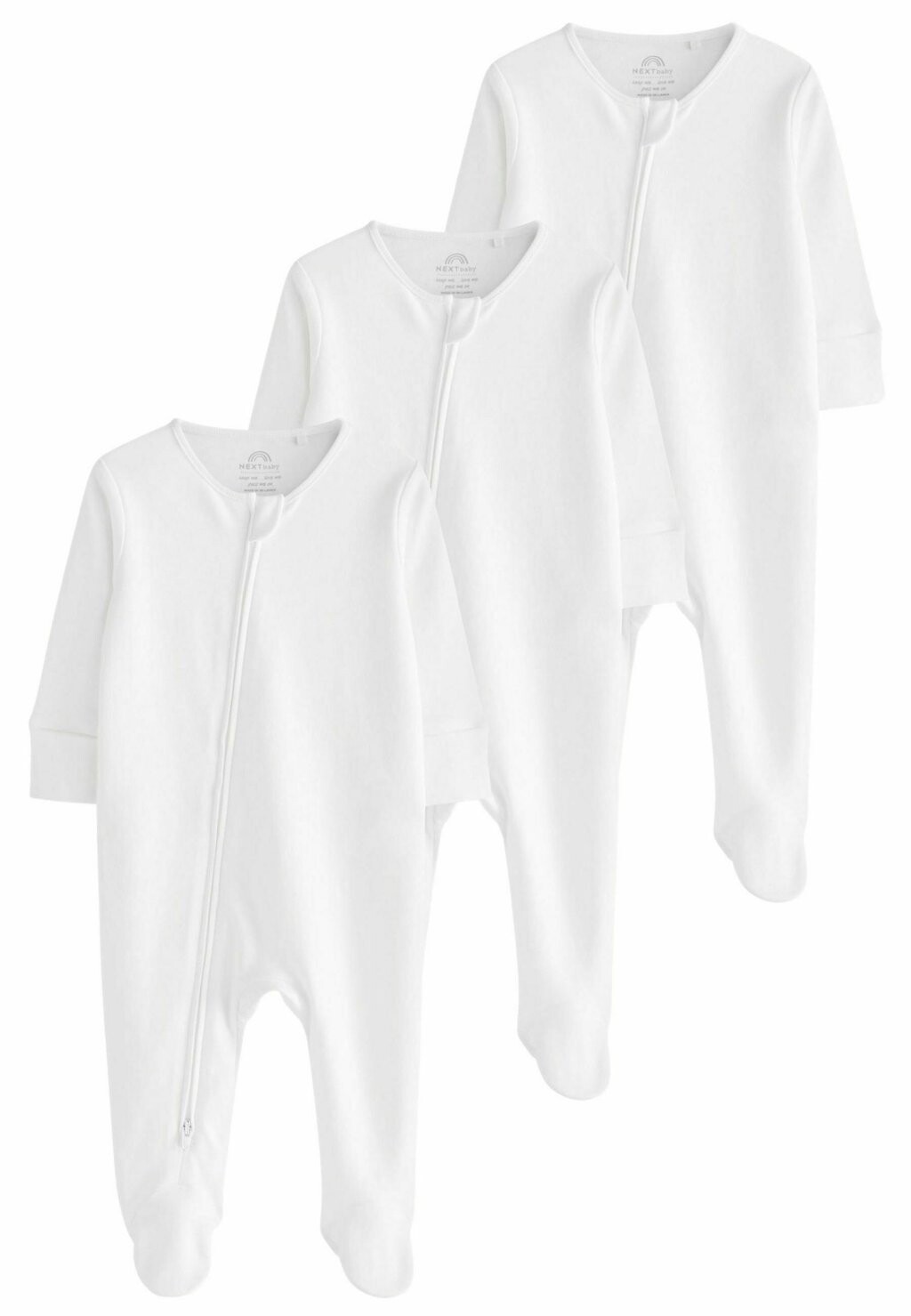 Пижама Essential Zipped 3 Pack Regular Fit Next, белая 
Пижама Essential Zipped 3 Pack Regular Fit Next, белая