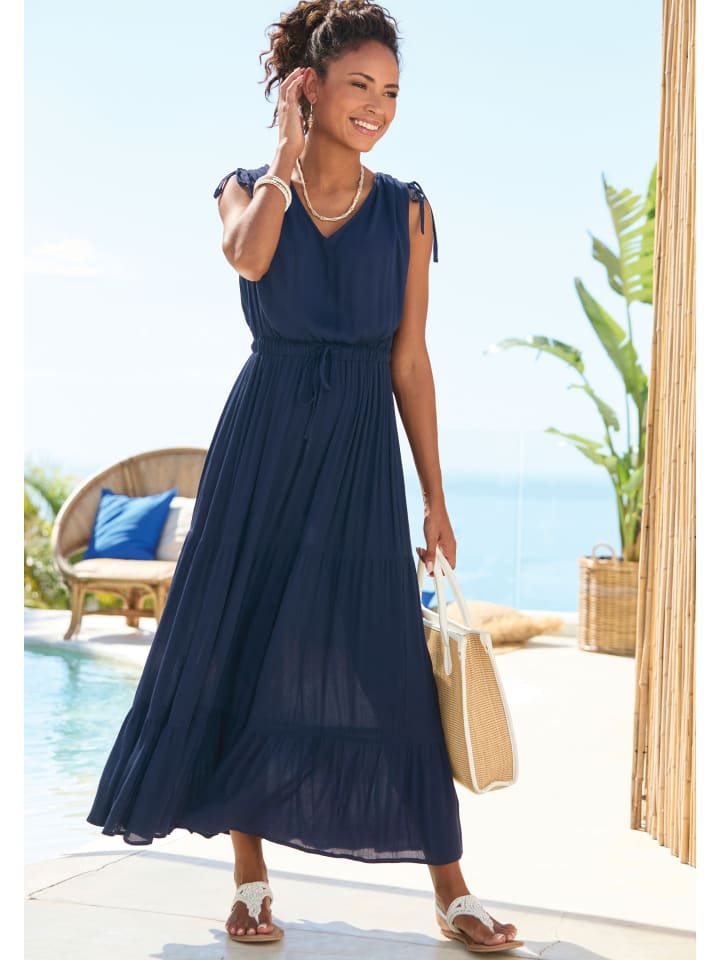 LASCANA Длинное платье темно-синего цвета
LASCANA Длинное платье темно-синего цвета