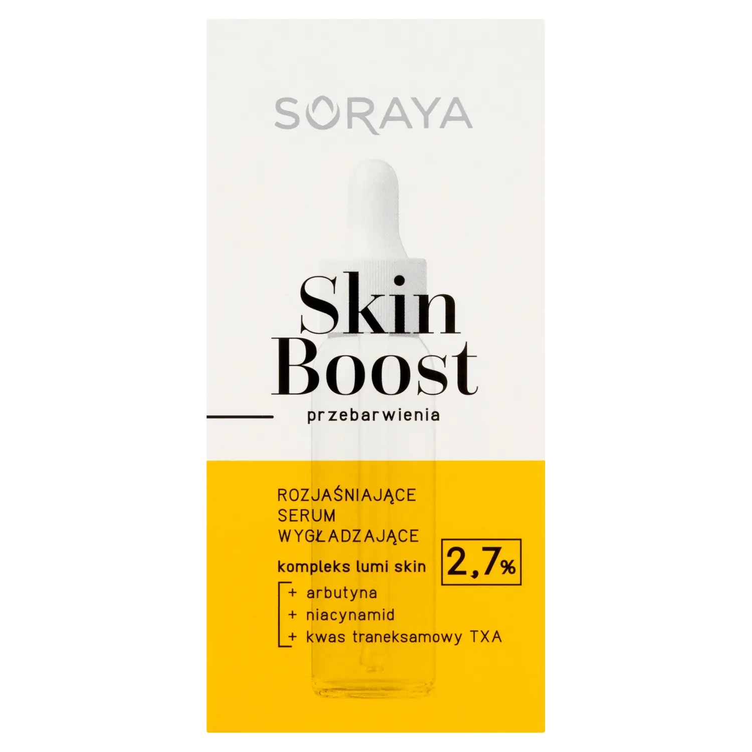 Осветляющая разглаживающая сыворотка для лица Soraya Skin Boost, 30 мл
Осветляющая разглаживающая сыворотка для лица Soraya Skin Boost, 30 мл