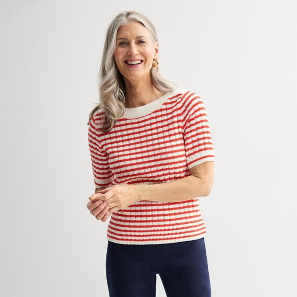 Женский фактурный свитер с вырезом-лодочкой Croft & Barrow, цвет red coastal stripe
Женский фактурный свитер с вырезом-лодочкой Croft & Barrow, цвет red coastal stripe
