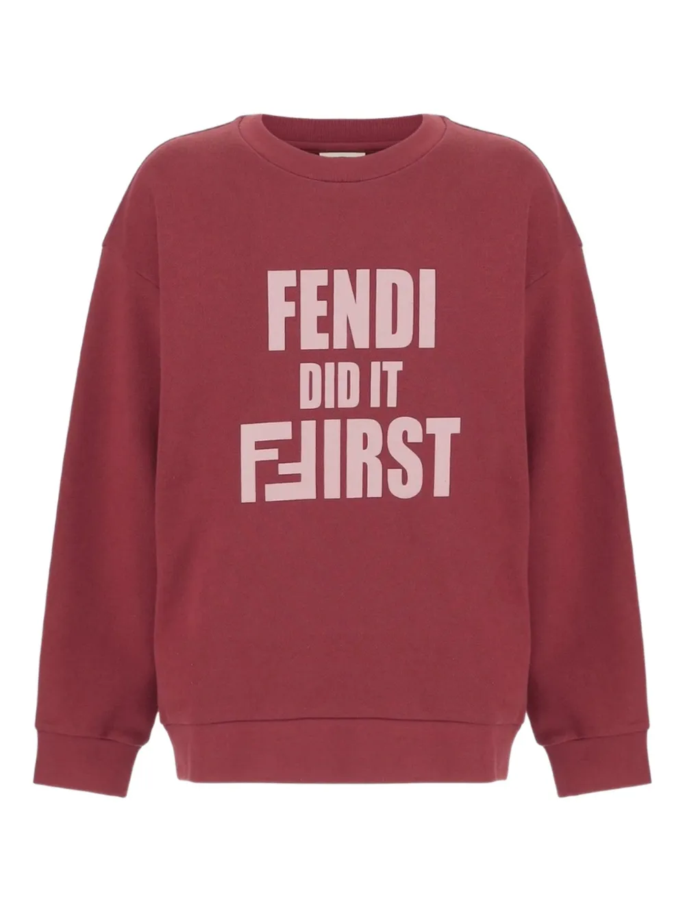 Свитшот с принтом-слоганом Fendi Kids, красный
Свитшот с принтом-слоганом Fendi Kids, красный