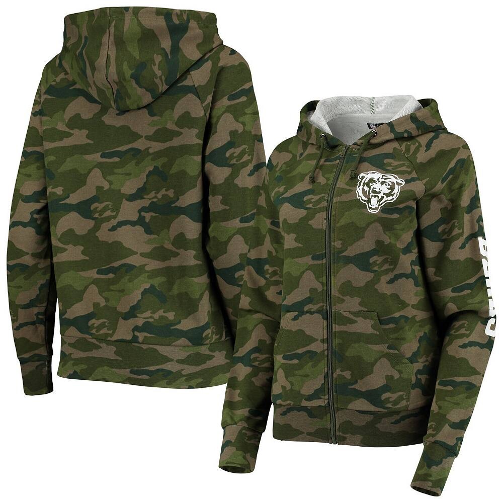 Женская толстовка с капюшоном New Era Camo Chicago Bears с молнией во всю длину реглан, цвет Brs Green
Женская толстовка с капюшоном New Era Camo Chicago Bears с молнией во всю длину реглан, цвет Brs Green
