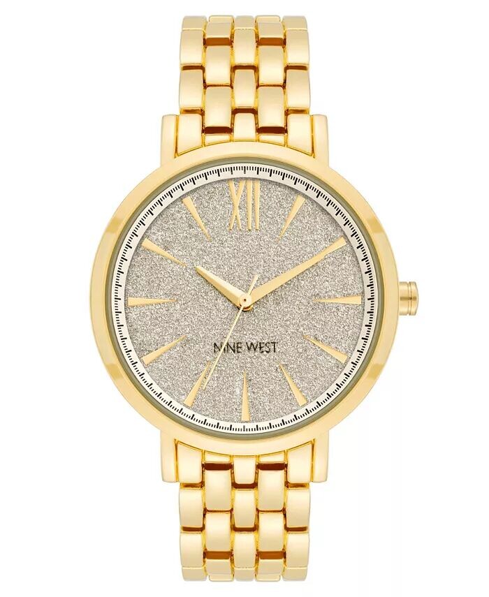 Женские кварцевые часы-браслет из золотистого сплава с звеньями, 36,5 мм Nine West
Женские кварцевые часы-браслет из золотистого сплава с звеньями, 36,5 мм Nine West