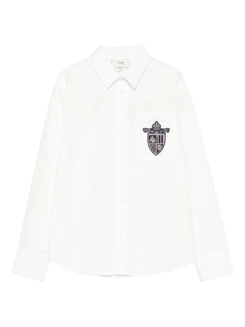 Рубашка с вышивкой FENDI KIDS, белый
Рубашка с вышивкой FENDI KIDS, белый