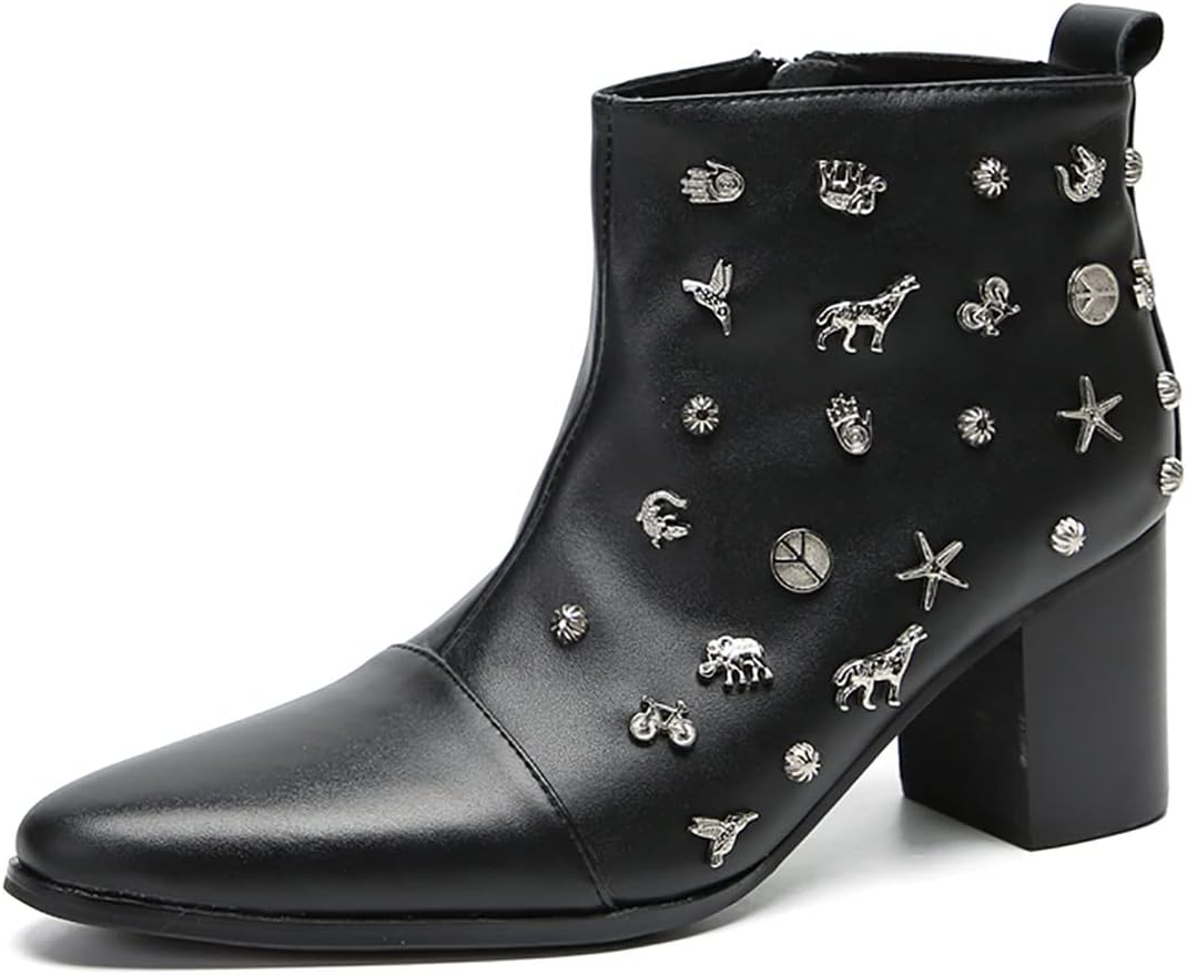 Мужские повседневные ботинки Santimon в западном стиле Челси - кожаные ботинки с крыльями на носку и каблуком, усиленным для танцев, вечеринок и диско, черный
Мужские повседневные ботинки Santimon в западном стиле Челси - кожаные ботинки с крыльями на носку и каблуком, усиленным для танцев, вечеринок и диско, черный