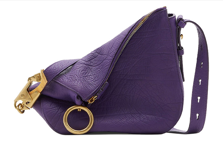 Burberry Женская кожаная сумка через плечо с лентой фиолетовая 
Burberry Женская кожаная сумка через плечо с лентой фиолетовая