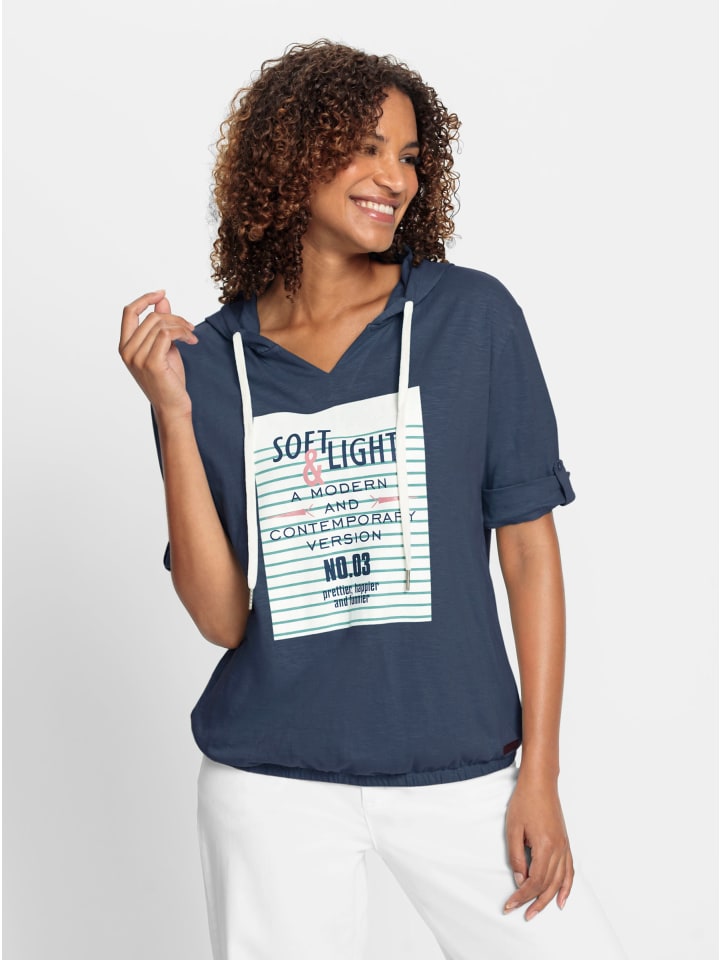 Рубашка с капюшоном темно-синего цвета с принтом экрю WITT WEIDEN
Рубашка с капюшоном темно-синего цвета с принтом экрю WITT WEIDEN