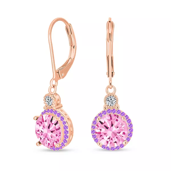 Серьги-Подвески с круглыми кубическими цирконами 3,5 карата, с ореолом на застежке-рычаге, посеребренные Bling Jewelry, rose
Серьги-Подвески с круглыми кубическими цирконами 3,5 карата, с ореолом на застежке-рычаге, посеребренные Bling Jewelry, rose