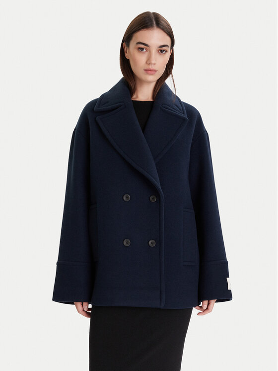 Шерстяное пальто relaxed fit LV044D549G Calvin Klein, синий
Шерстяное пальто relaxed fit LV044D549G Calvin Klein, синий