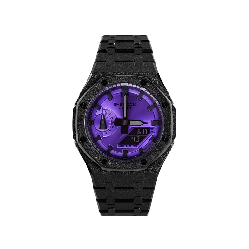 Часы Casio G-Shock Analog-Digital 2100 Series, арт. GA-2100-1A1, 48.5 мм, кремово-черный/кремово-черный/фиолетовый
Часы Casio G-Shock Analog-Digital 2100 Series, арт. GA-2100-1A1, 48.5 мм, кремово-черный/кремово-черный/фиолетовый