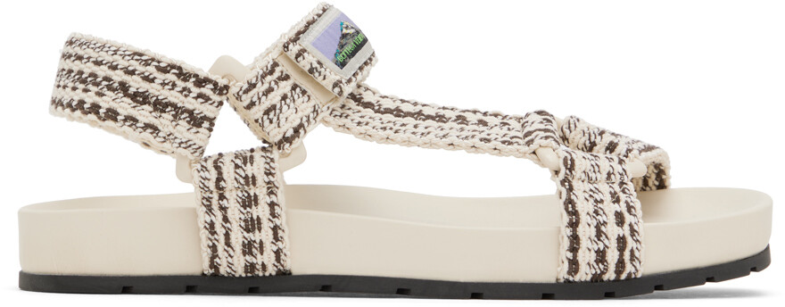 Сандалии Off-White & Brown Trip Bottega Veneta 
Сандалии Off-White & Brown Trip Bottega Veneta