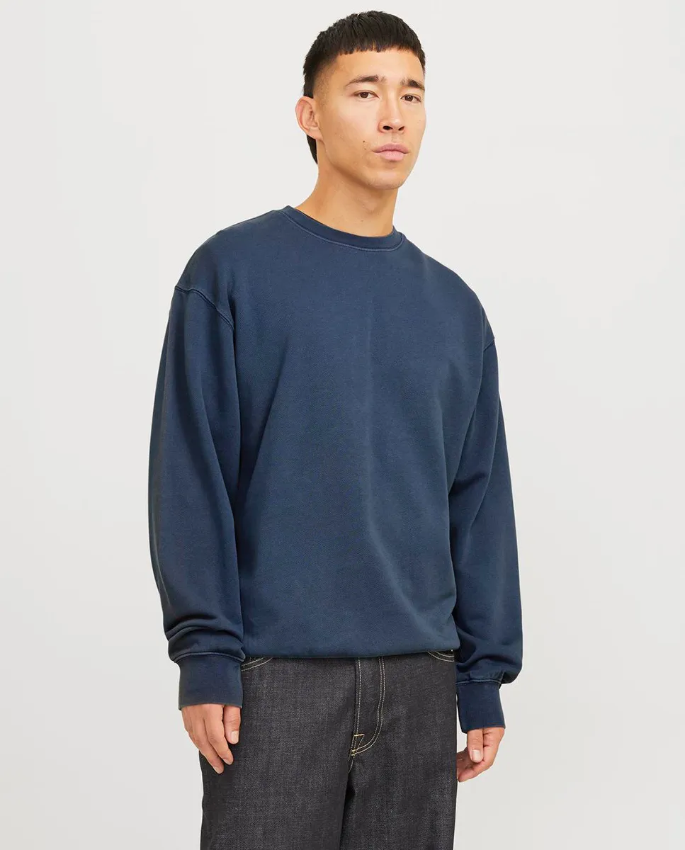 Мужская однотонная толстовка с длинными рукавами и круглым вырезом Jack & Jones, тёмно-синий
Мужская однотонная толстовка с длинными рукавами и круглым вырезом Jack & Jones, тёмно-синий