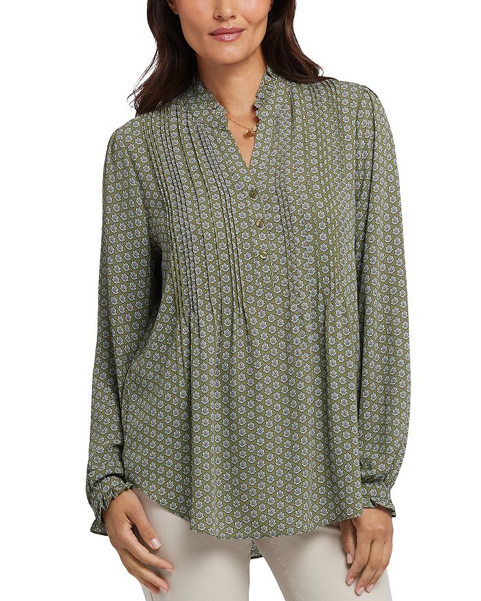 Печатная плиссированная рубашка NYDJ, зеленый
Печатная плиссированная рубашка NYDJ, зеленый