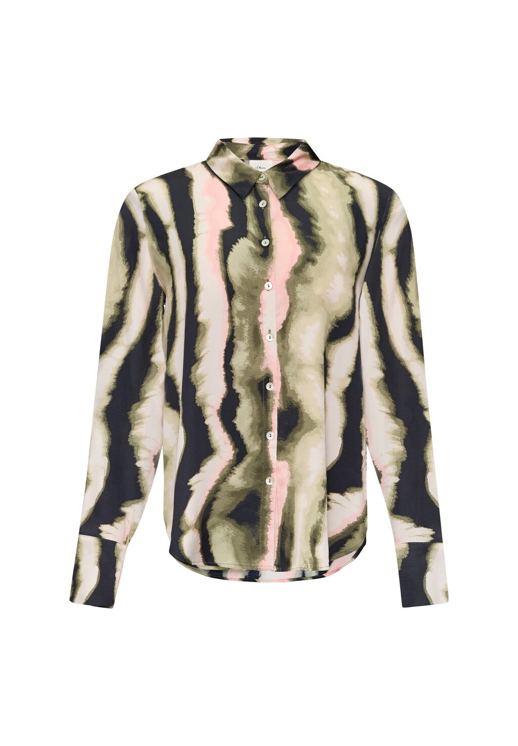 Блузка на пуговицах LONG MIT ALL-OVER-PRINT s.Oliver BLACK LABEL, темно-синий 
Блузка на пуговицах LONG MIT ALL-OVER-PRINT s.Oliver BLACK LABEL, темно-синий