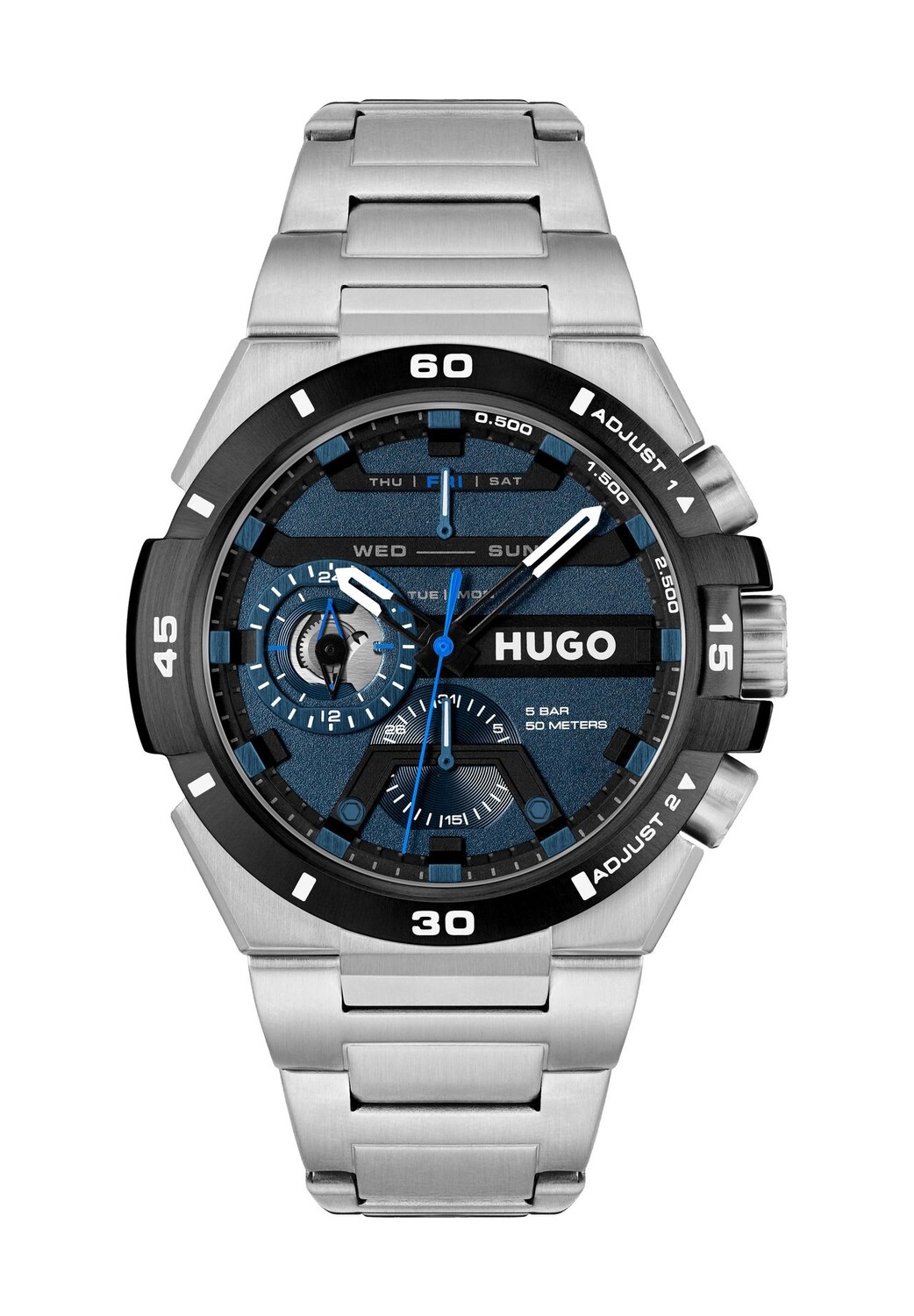 Мужские наручные часы HUGO, цвет Blau Schwarz
Мужские наручные часы HUGO, цвет Blau Schwarz