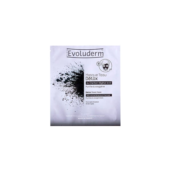 Очищающая маска для лица EVOLUDERM Masque Tissu Détox Au Charbon Vègétal Actif
Очищающая маска для лица EVOLUDERM Masque Tissu Détox Au Charbon Vègétal Actif