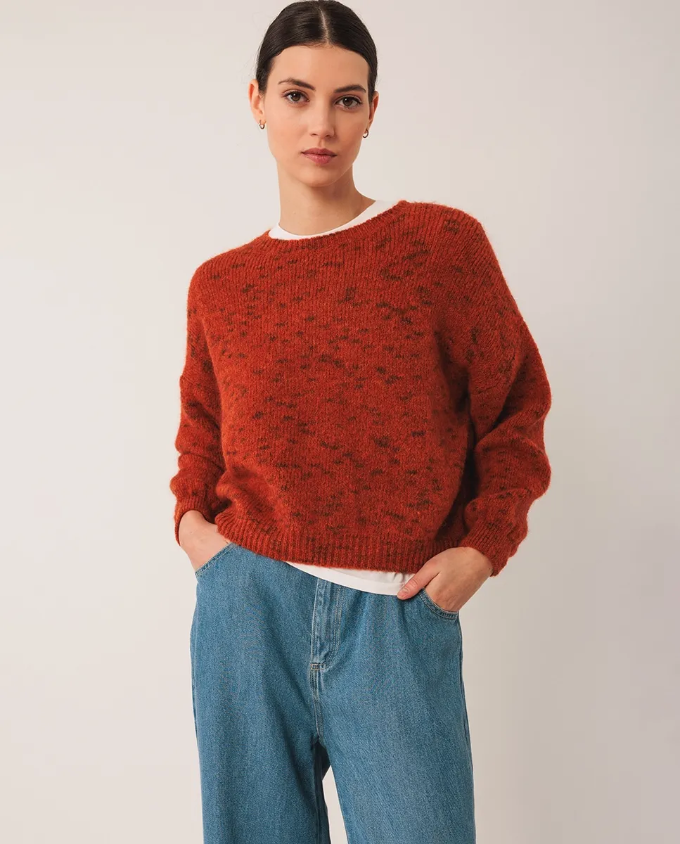 Женский джемпер с длинным рукавом и круглым вырезом Indi & Cold, бордовый
Женский джемпер с длинным рукавом и круглым вырезом Indi & Cold, бордовый