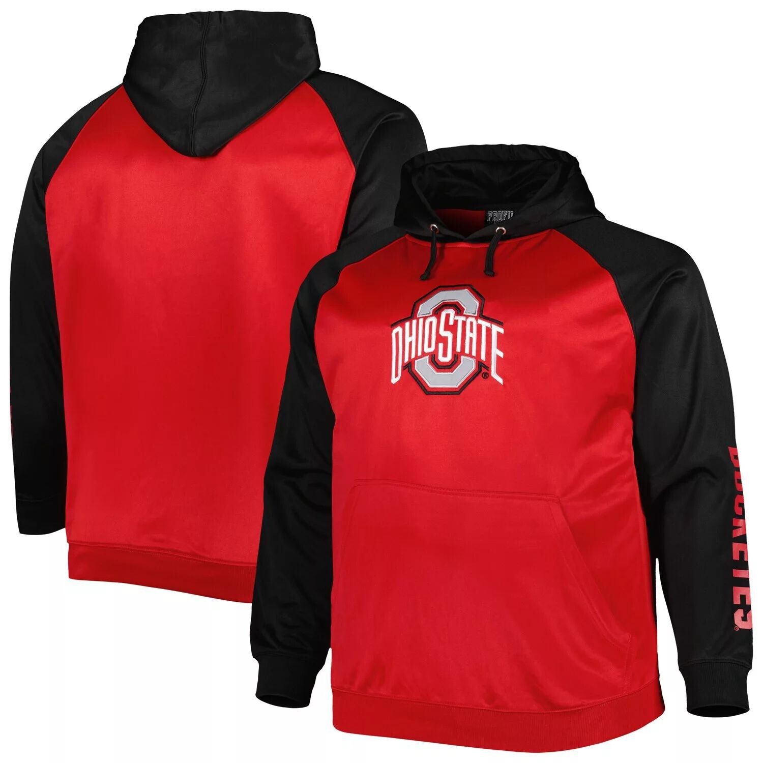 Мужской флисовый пуловер с капюшоном Scarlet Ohio State Buckeyes Big & Tall реглан
Мужской флисовый пуловер с капюшоном Scarlet Ohio State Buckeyes Big & Tall реглан