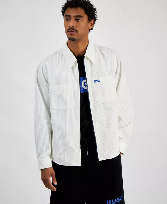 Мужская куртка Eblo на молнии из вельвета Hugo Boss, белый
Мужская куртка Eblo на молнии из вельвета Hugo Boss, белый