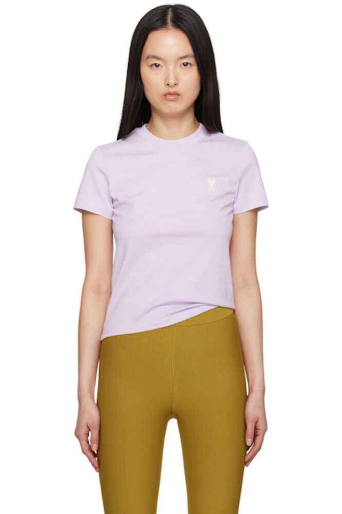 Укороченная футболка из фиолетового хлопка AMI Paris
Укороченная футболка из фиолетового хлопка AMI Paris