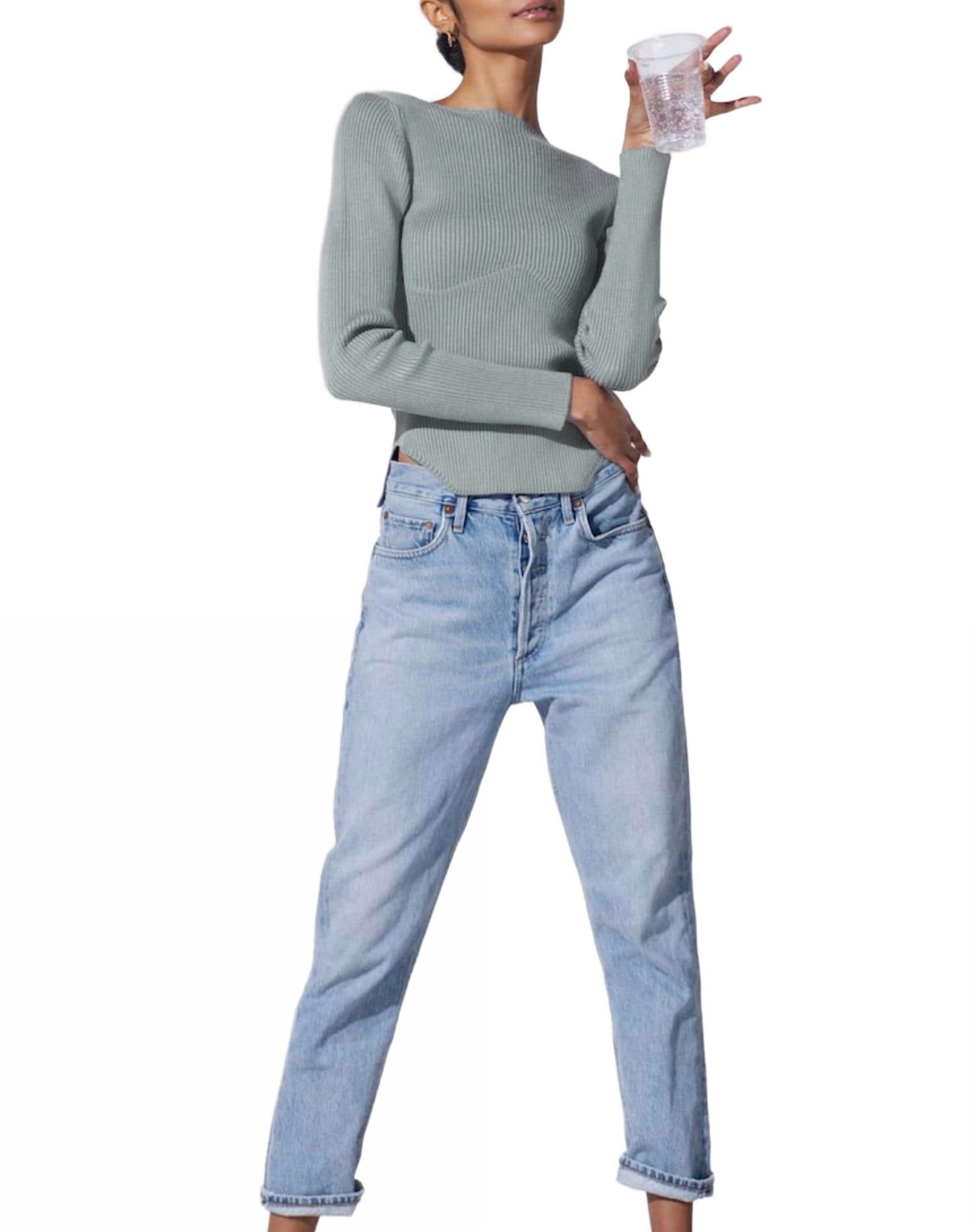 Domo свитер с ребристым вискозно-креповым верхом в цвете Fog Geel, Fog
Domo свитер с ребристым вискозно-креповым верхом в цвете Fog Geel, Fog