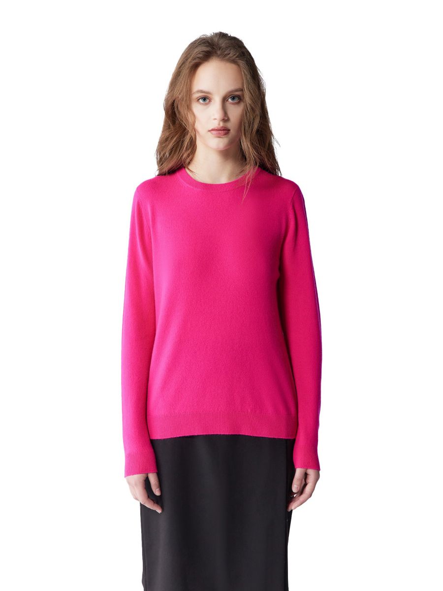 Женский базовый кашемировый свитер с круглым вырезом Gobi Cashmere, Pink-magenta
Женский базовый кашемировый свитер с круглым вырезом Gobi Cashmere, Pink-magenta