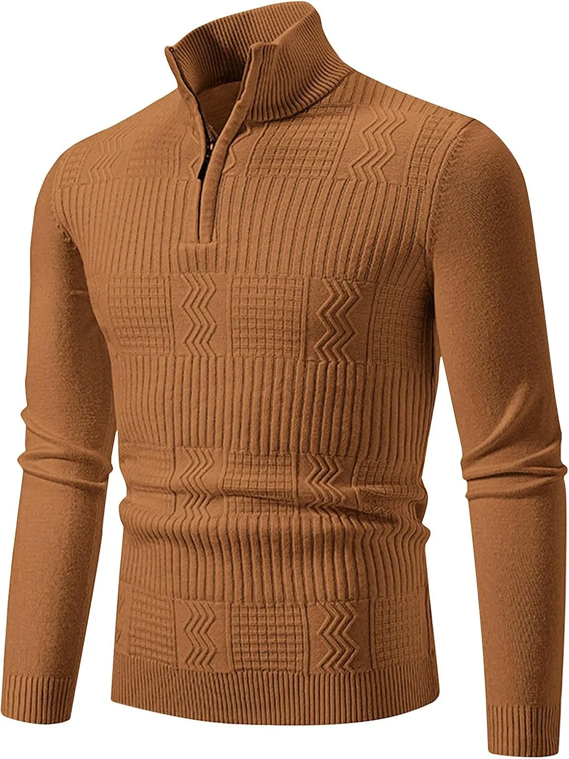 Мужской свитер с четвертью молнии Slim Fit легкий вязаный с воротником-стойкой
Мужской свитер с четвертью молнии Slim Fit легкий вязаный с воротником-стойкой