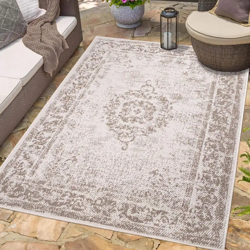 Ковер Carpet City уличный "DUO RUG 5577", прямоугольный, двусторонний ковер, устойчивый к атмосферным воздействиям внутри и снаружи, балкон, терраса, гостиная 200х290 см, цвет Creme
Ковер Carpet City уличный "DUO RUG 5577", прямоугольный, двусторонний ковер, устойчивый к атмосферным воздействиям внутри и снаружи, балкон, терраса, гостиная 200х290 см, цвет Creme