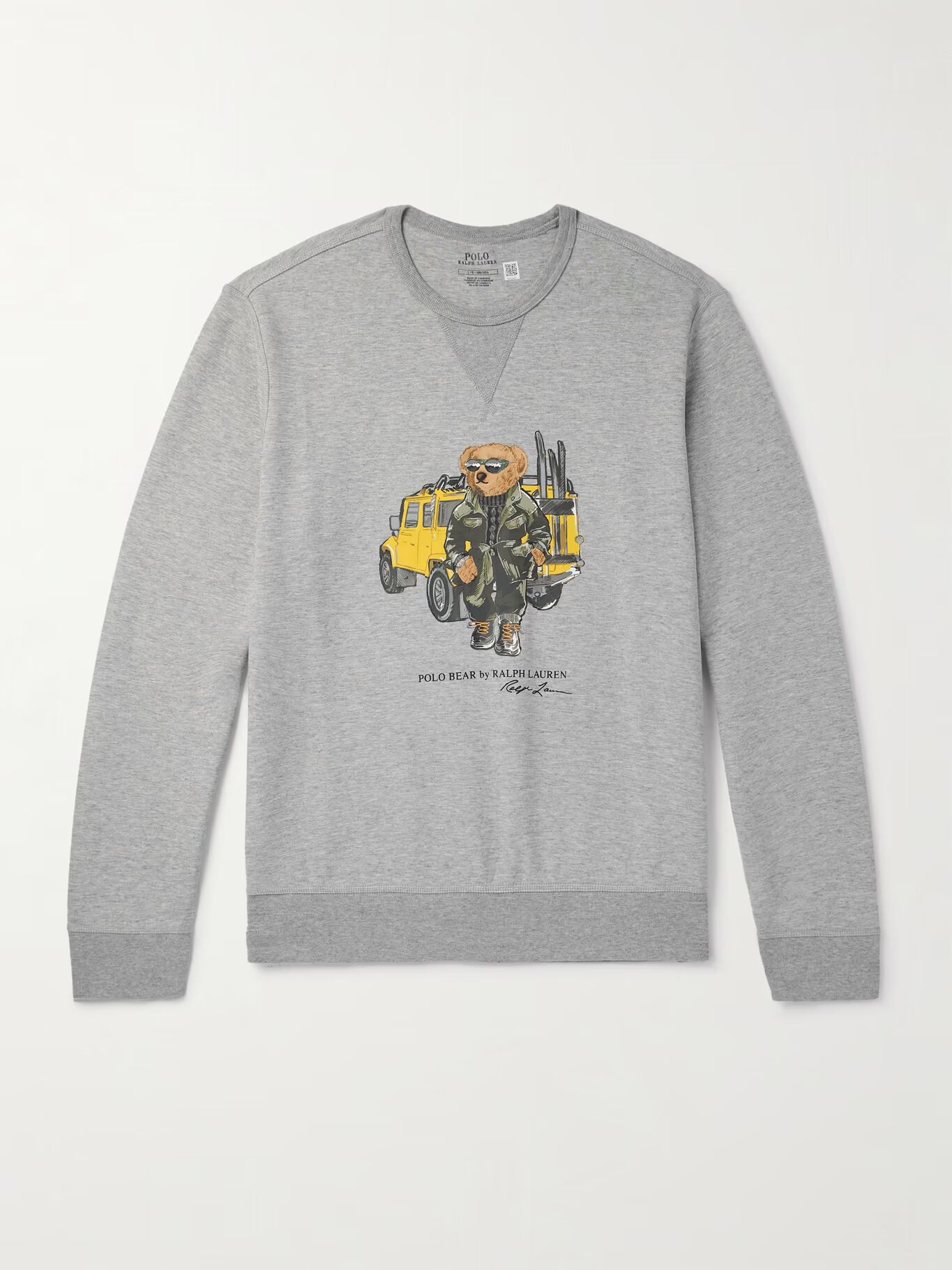 Свитшот из хлопкового джерси с принтом логотипа POLO RALPH LAUREN, серый 
Свитшот из хлопкового джерси с принтом логотипа POLO RALPH LAUREN, серый