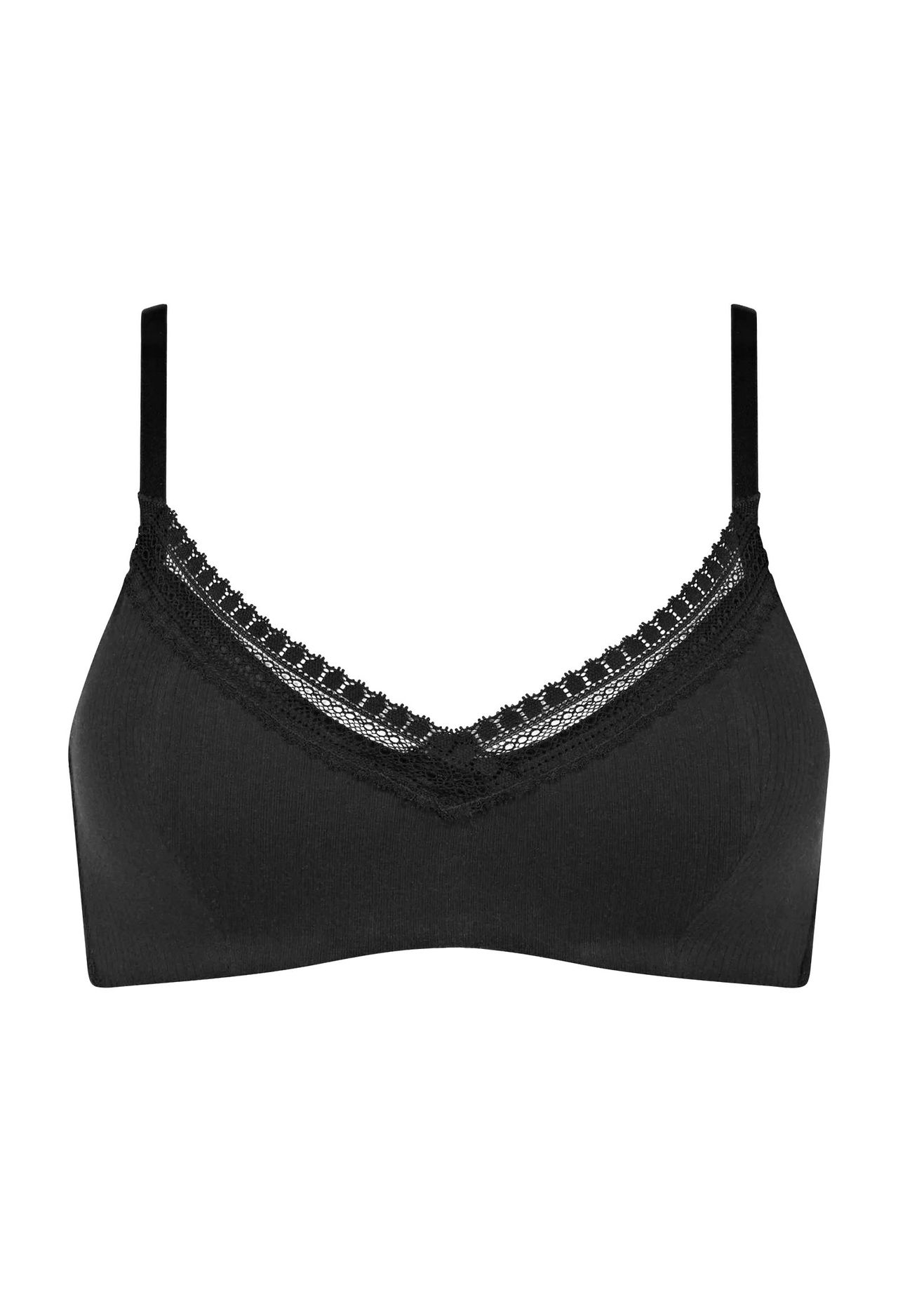 Женский бюстгальтер без косточек GO в рубчик с кружевными деталями Sloggi, черный
Женский бюстгальтер без косточек GO в рубчик с кружевными деталями Sloggi, черный