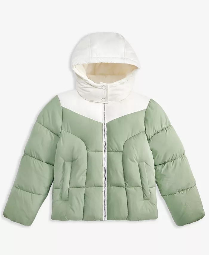 Пуховик с контрастной кокеткой для больших девочек Sam Edelman, зеленый
Пуховик с контрастной кокеткой для больших девочек Sam Edelman, зеленый