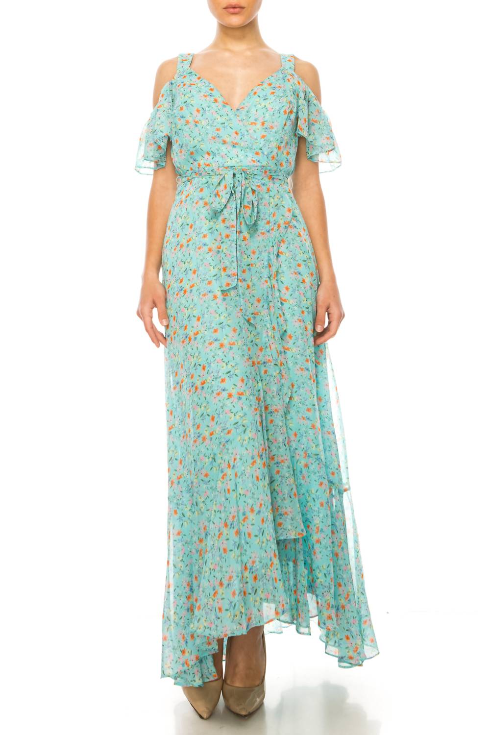 Акварельное платье с цветочным принтом на бретелях и открытыми плечами Maison Tara, мультиколор
Акварельное платье с цветочным принтом на бретелях и открытыми плечами Maison Tara, мультиколор