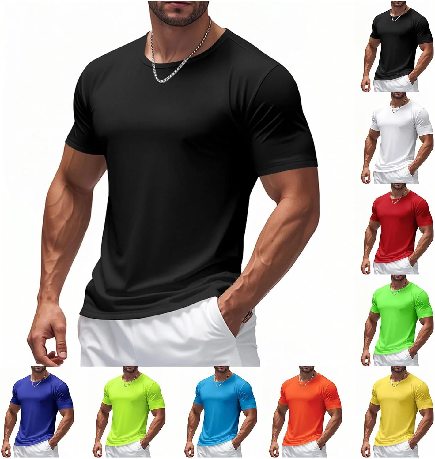 Мужская футболка с коротким рукавом и круглым вырезом, влагоотводящая, для спорта Thatrich
Мужская футболка с коротким рукавом и круглым вырезом, влагоотводящая, для спорта Thatrich