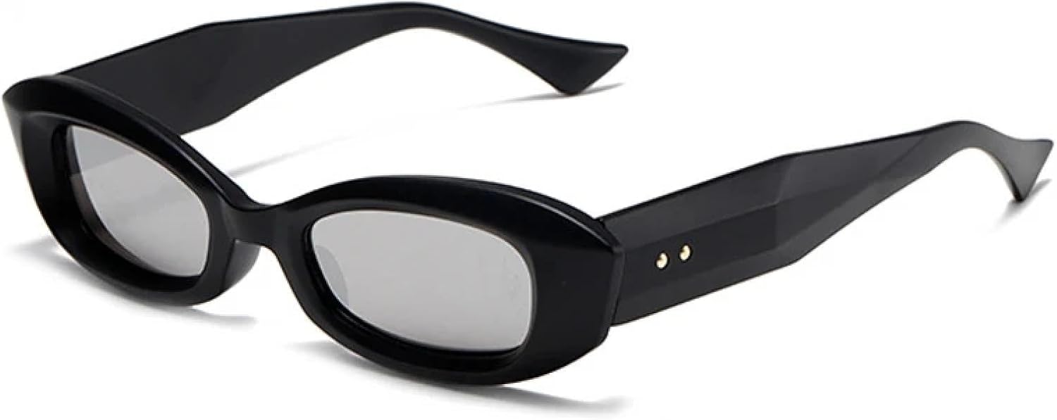 Ретро маленькие солнцезащитные очки «кошачий глаз» с многоугольным оправой, модные женские, с градиентным зеркальным покрытием, защита от УФ-излучения UV400, мужские HHZZYVY, Matte Black Silver
Ретро маленькие солнцезащитные очки «кошачий глаз» с многоугольным оправой, модные женские, с градиентным зеркальным покрытием, защита от УФ-излучения UV400, мужские HHZZYVY, Matte Black Silver