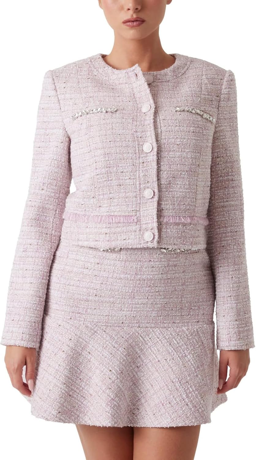 GUESS женская куртка Eco Clotilde Tweed, Delicate Pink Multi
GUESS женская куртка Eco Clotilde Tweed, Delicate Pink Multi