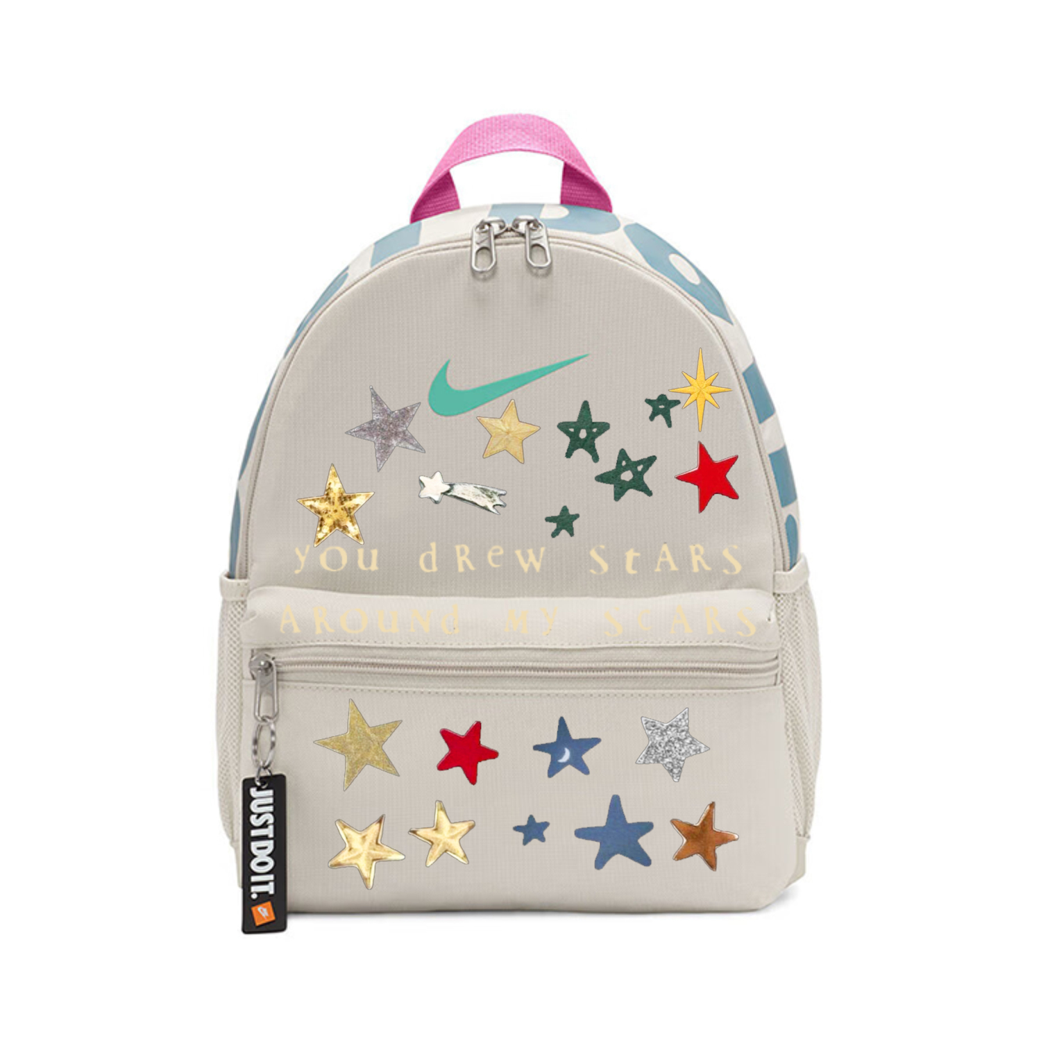 Nike Тканевый рюкзак для детей серо-белый, Moon Hazy Star 
Nike Тканевый рюкзак для детей серо-белый, Moon Hazy Star