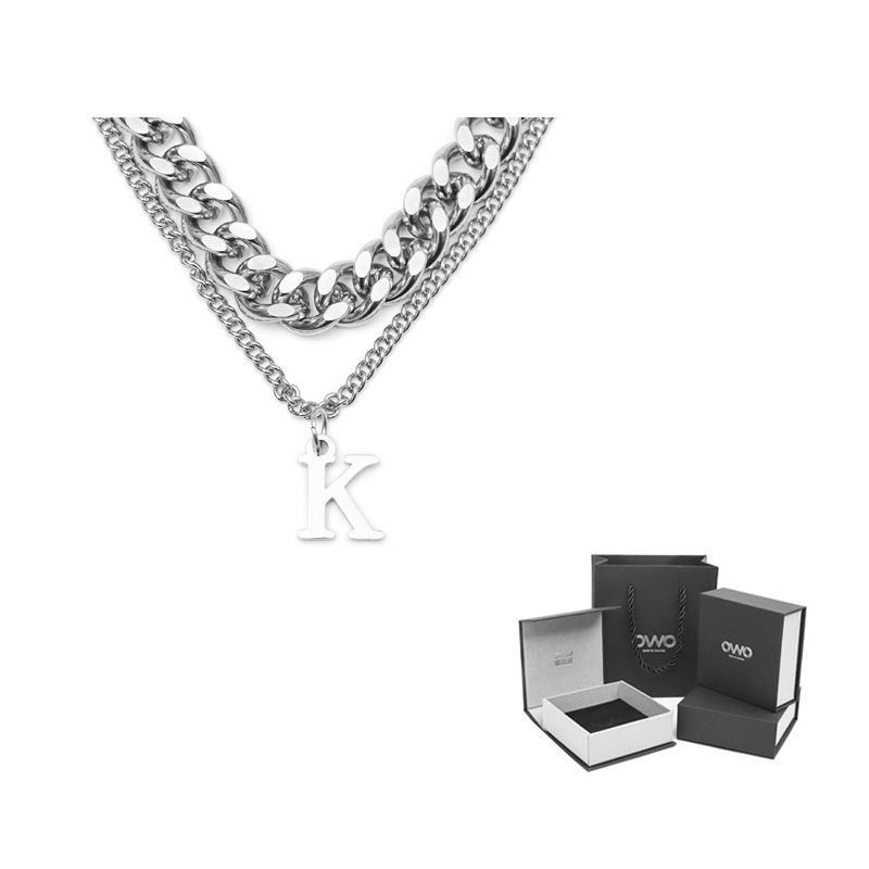 Титановая стальная цепь унисекс OWO, K Pendant
Титановая стальная цепь унисекс OWO, K Pendant