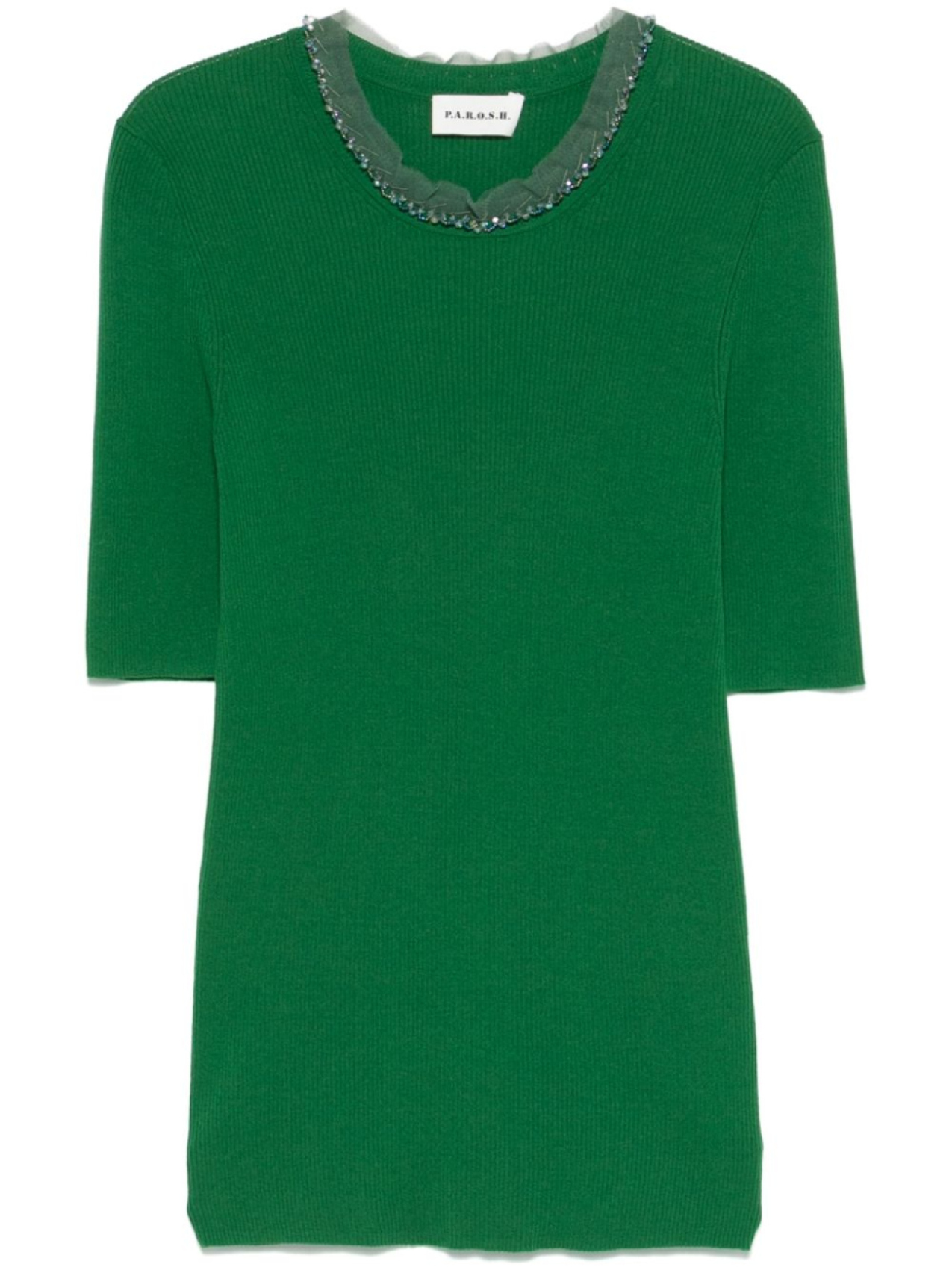 P.A.R.O.S.H. футболка с бусинами, зеленый
P.A.R.O.S.H. футболка с бусинами, зеленый