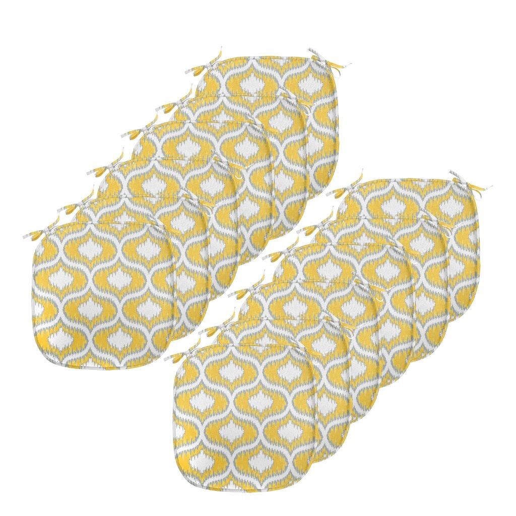 ABAKUHAUS Подушки Ikat для обеденных стульев, желтые яркие овальные формы, декоративная водонепроницаемая подушка с ремнями для кухонных сидений, 40 см x 40 см — упаковка из 12 шт., желто-серый белый
ABAKUHAUS Подушки Ikat для обеденных стульев, желтые яркие овальные формы, декоративная водонепроницаемая подушка с ремнями для кухонных сидений, 40 см x 40 см — упаковка из 12 шт., желто-серый белый