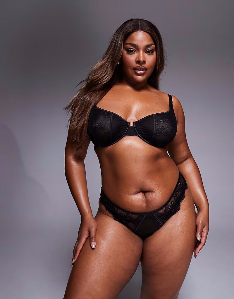 Бюстгальтер на косточках из кружева и сетки Curve Amber черного цвета Asos Curve
Бюстгальтер на косточках из кружева и сетки Curve Amber черного цвета Asos Curve