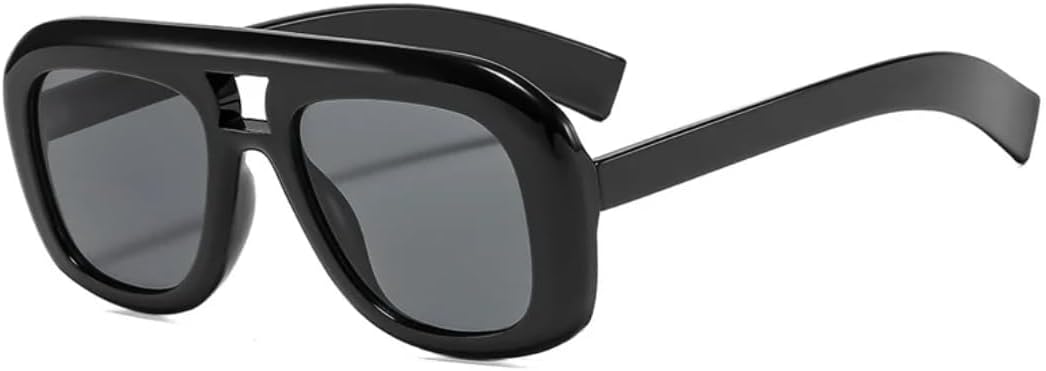 Ретро-солнцезащитные очки с двойной перемычкой, квадратной формы, модные женские градиентные очки с защитой от УФ-излучения UV400, трендовые мужские солнцезащитные очки TVTBBVV, Black Grey
Ретро-солнцезащитные очки с двойной перемычкой, квадратной формы, модные женские градиентные очки с защитой от УФ-излучения UV400, трендовые мужские солнцезащитные очки TVTBBVV, Black Grey