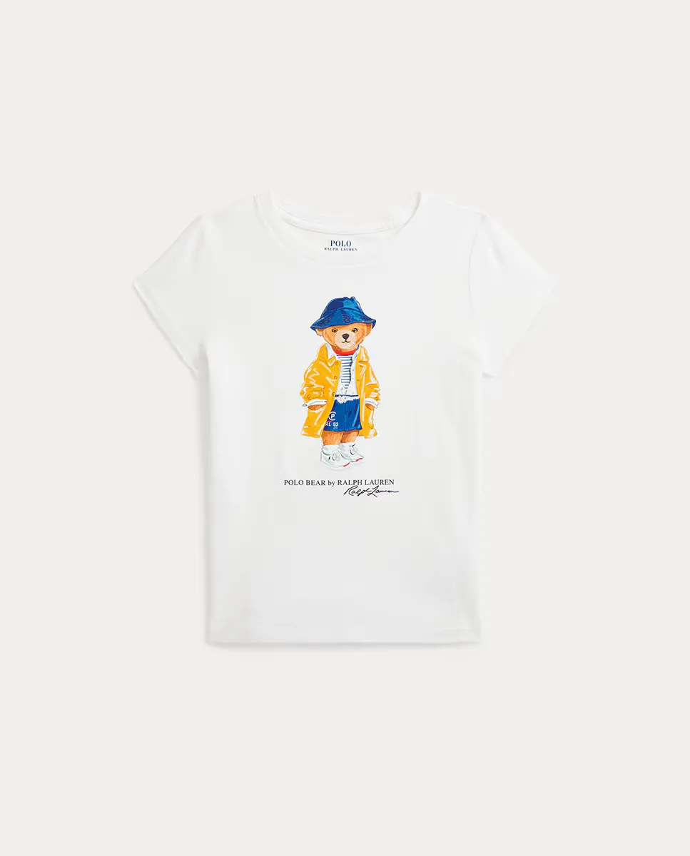 Футболка для девочки из хлопка с изображением медведя Поло Polo Ralph Lauren, белый
Футболка для девочки из хлопка с изображением медведя Поло Polo Ralph Lauren, белый