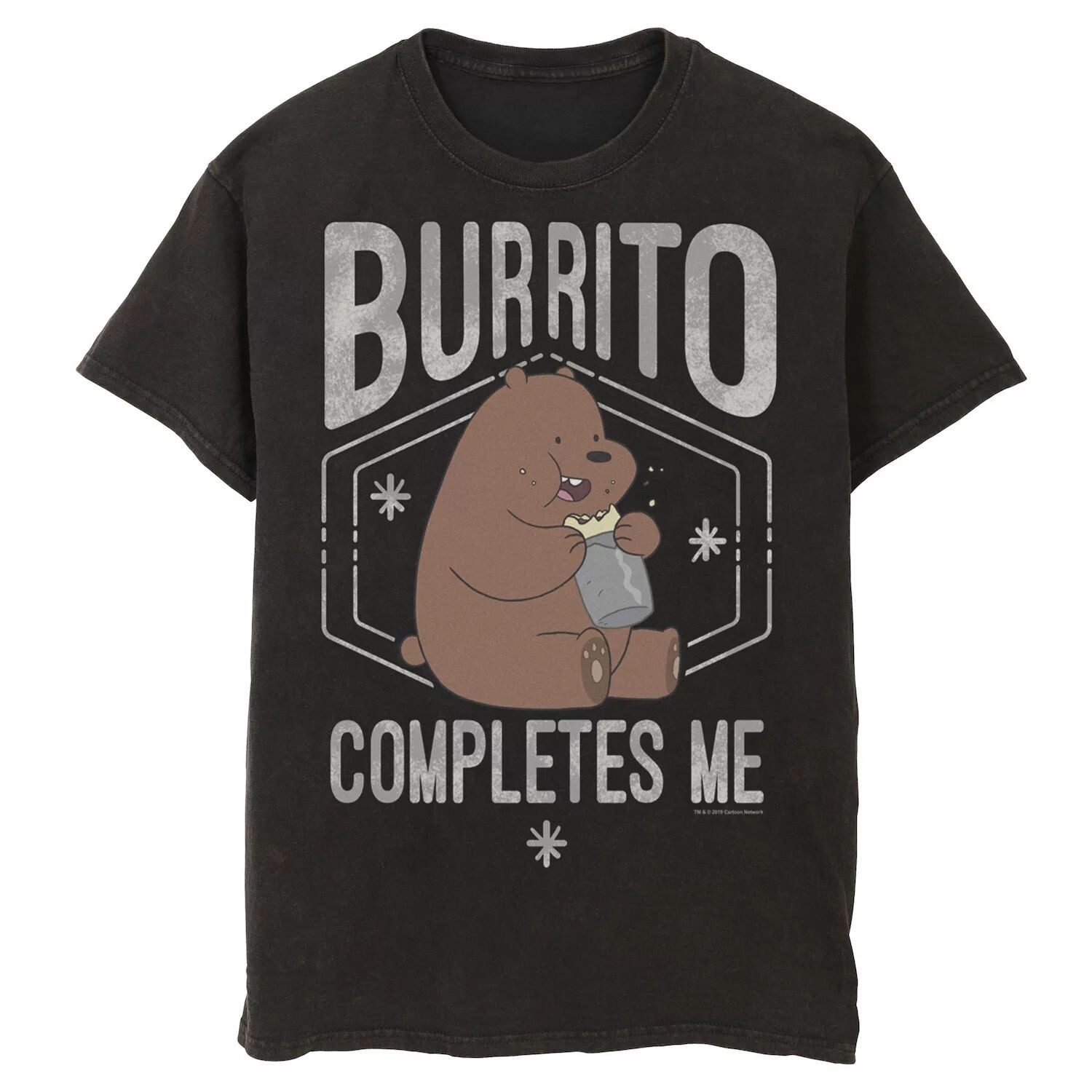 Мужская футболка с изображением портрета Cartoon Network We Bare Bears Burrito Completes Me, Black Licensed Character, черный
Мужская футболка с изображением портрета Cartoon Network We Bare Bears Burrito Completes Me, Black Licensed Character, черный