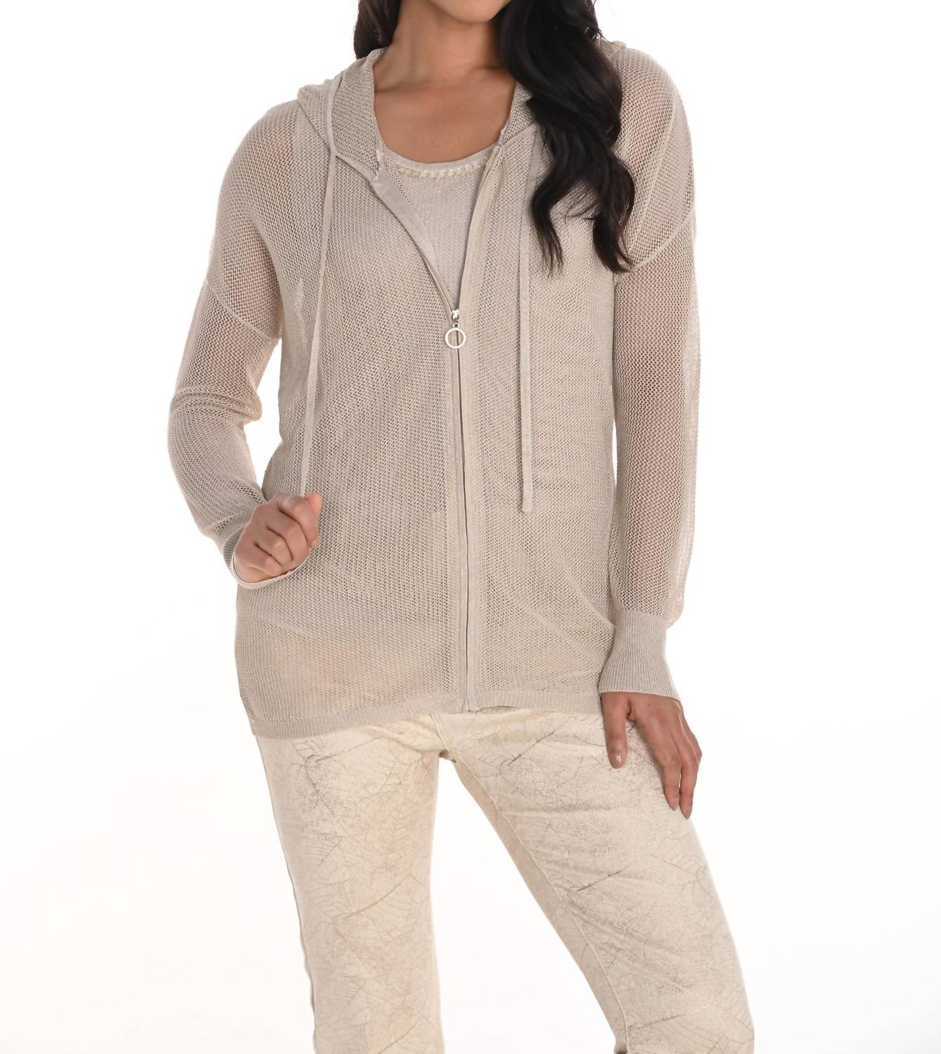 Капюшонный кардиган/куртка на молнии в золотом цвете Frank Lyman
Капюшонный кардиган/куртка на молнии в золотом цвете Frank Lyman