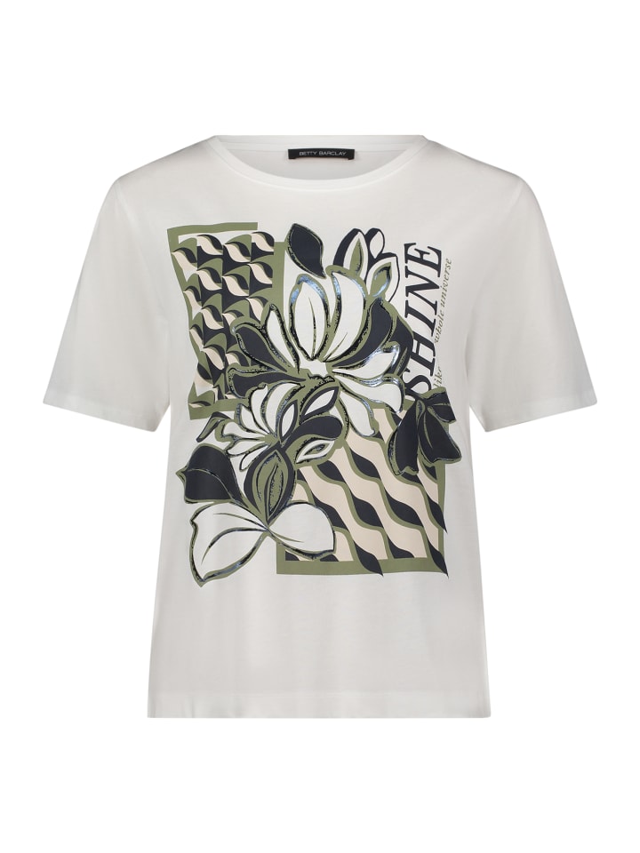 Betty Barclay Простая футболка с круглым вырезом, цвет белый/темно-синий
Betty Barclay Простая футболка с круглым вырезом, цвет белый/темно-синий