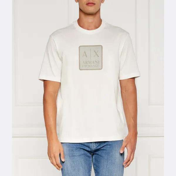 Футболка стандартного кроя Armani Exchange, экрю 
Футболка стандартного кроя Armani Exchange, экрю